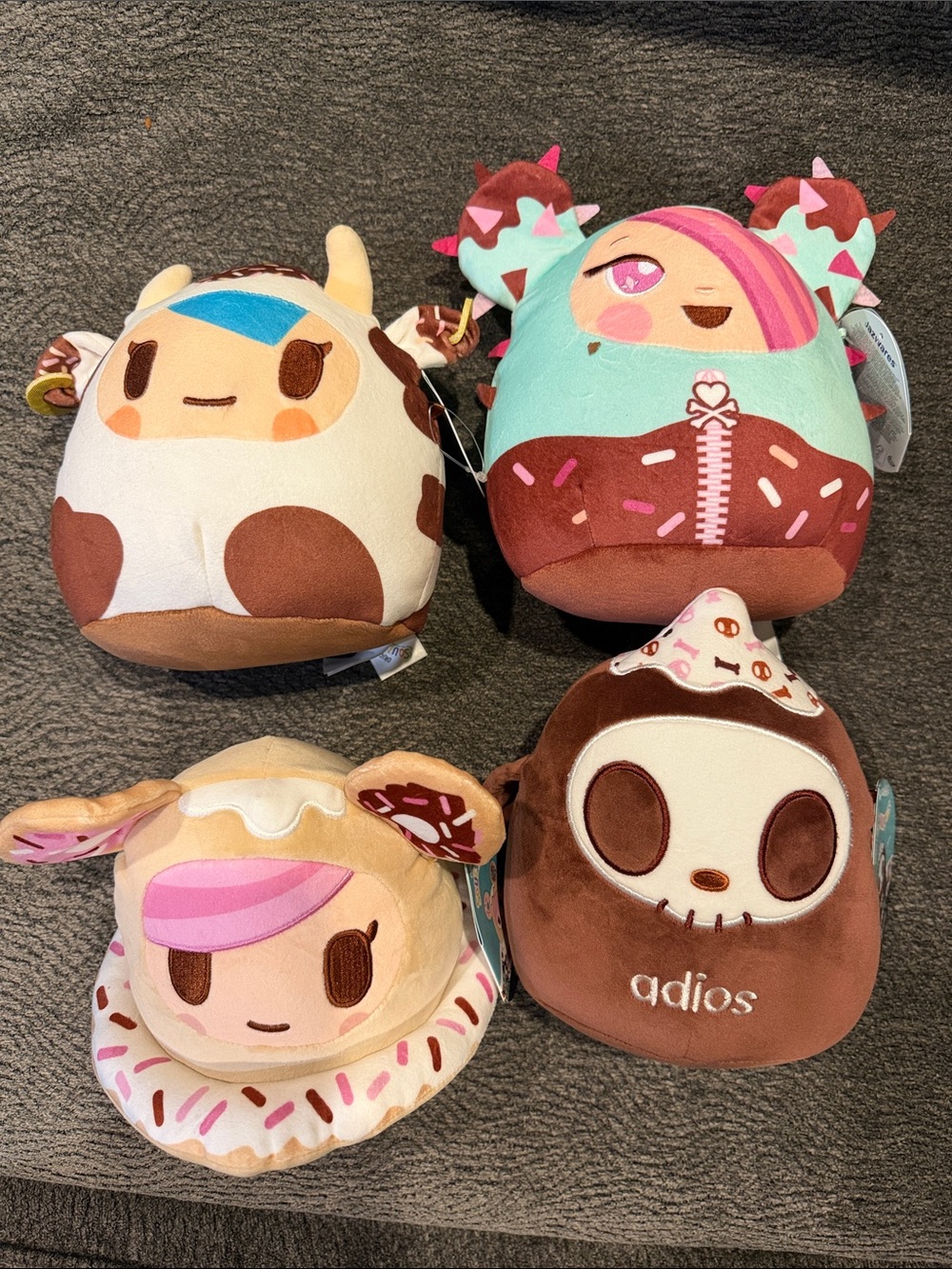 Original Squishmallows Tokidoki Character Set Of 4